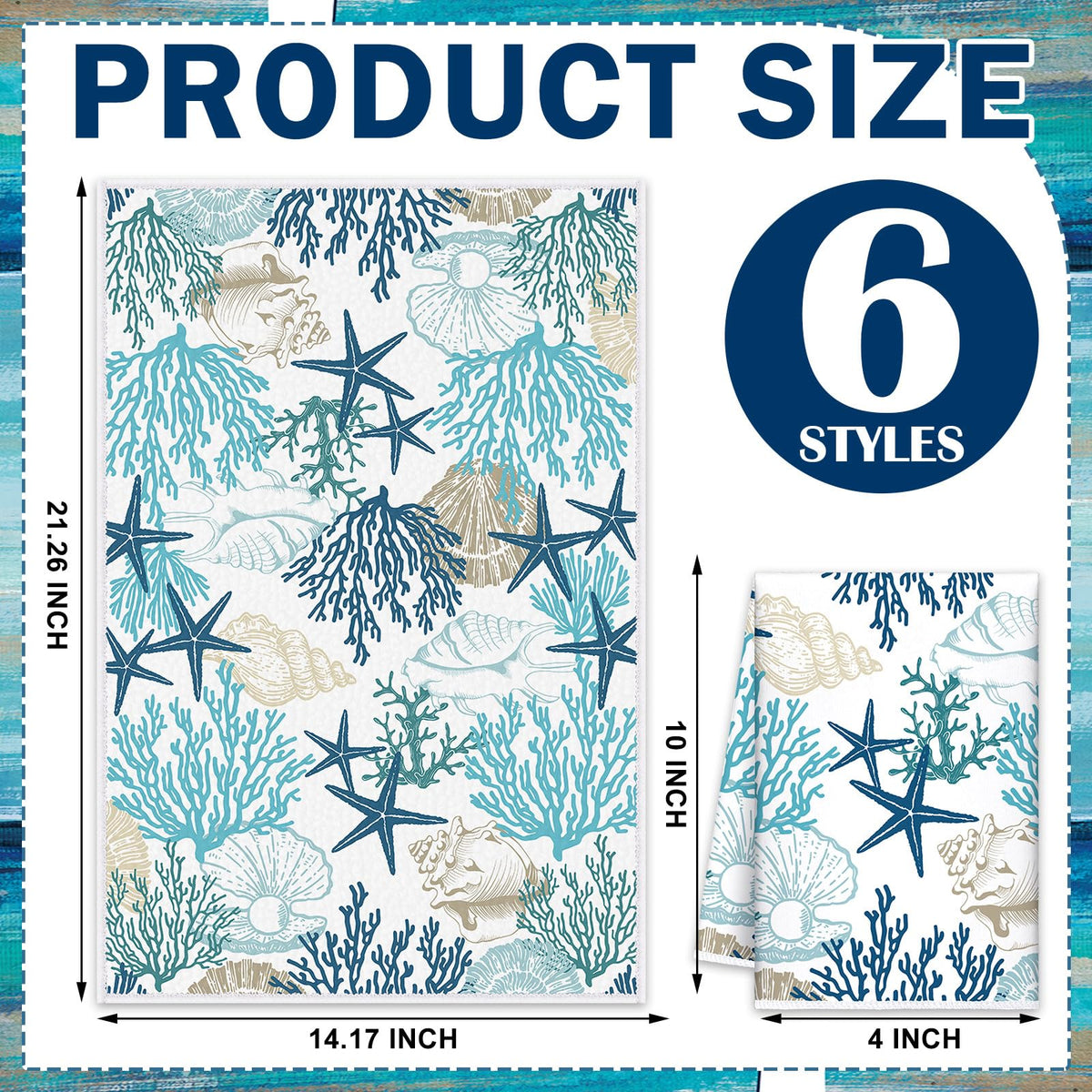 SmoothNovelty blue and white stripe towel design for coastal kitchen decor.