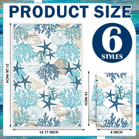 SmoothNovelty blue and white stripe towel design for coastal kitchen decor.