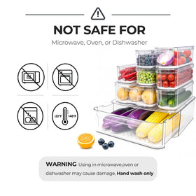 Clear SMRCAD medium fridge bin for snacks and dairy organization