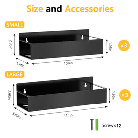 SMRCAD six-pack black magnetic rack secures bottles on metal surfaces.
