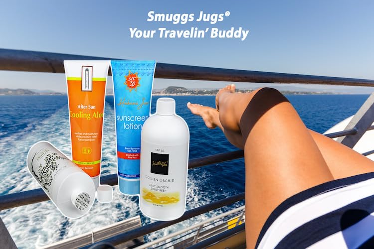 Smuggs Jugs cabin-pack organizer displaying bottle and tube contents.