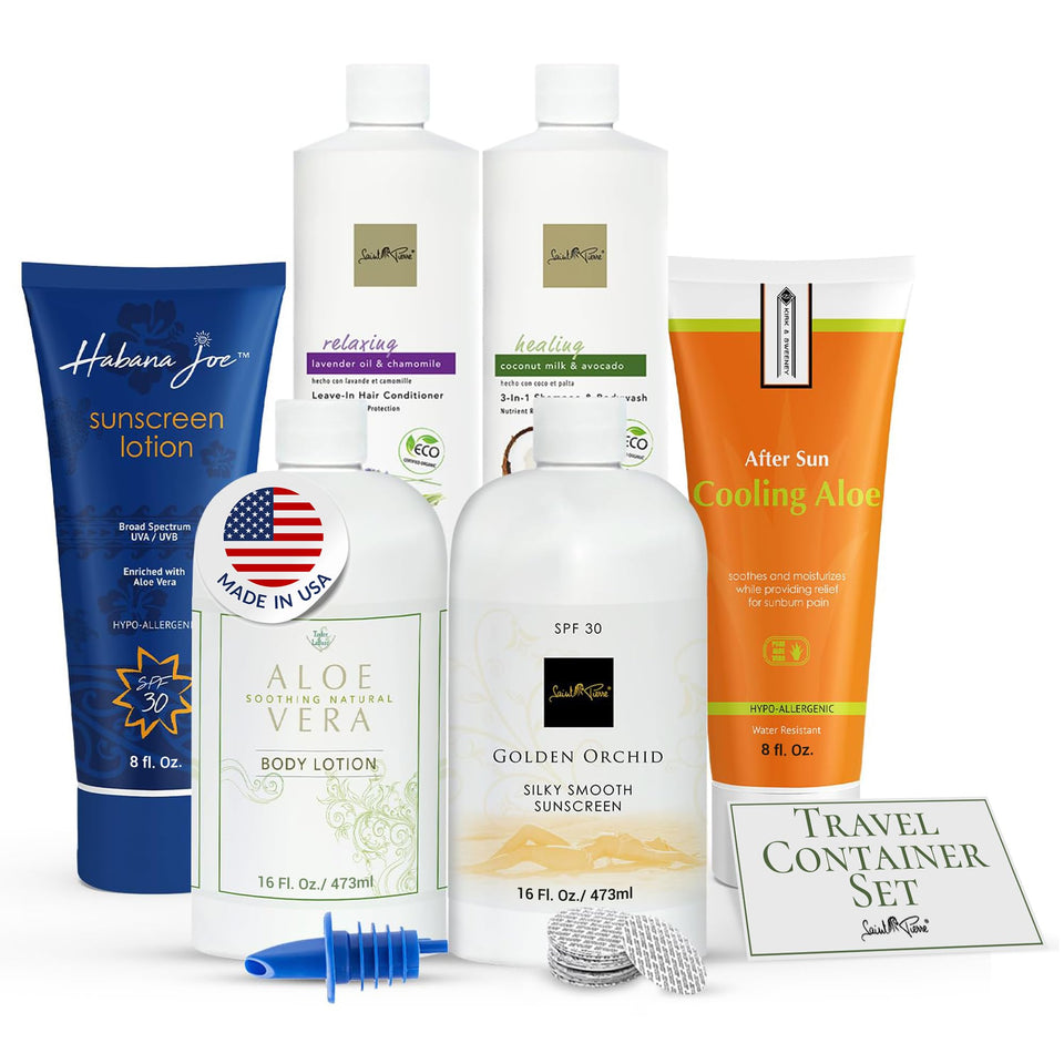 Smuggs Jugs four 16oz bottles in leak-proof travel kit for toiletries.