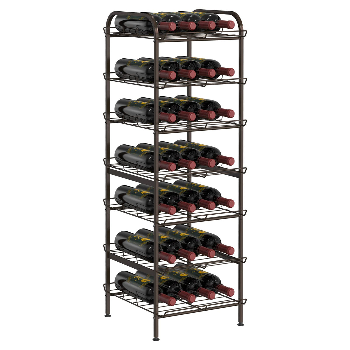 smusei 7-tier rack keeps beverages organized at a glance.