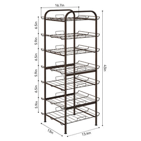 smusei bronze vertical bottle rack demonstrates sturdy metal construction for durable pantry storage.