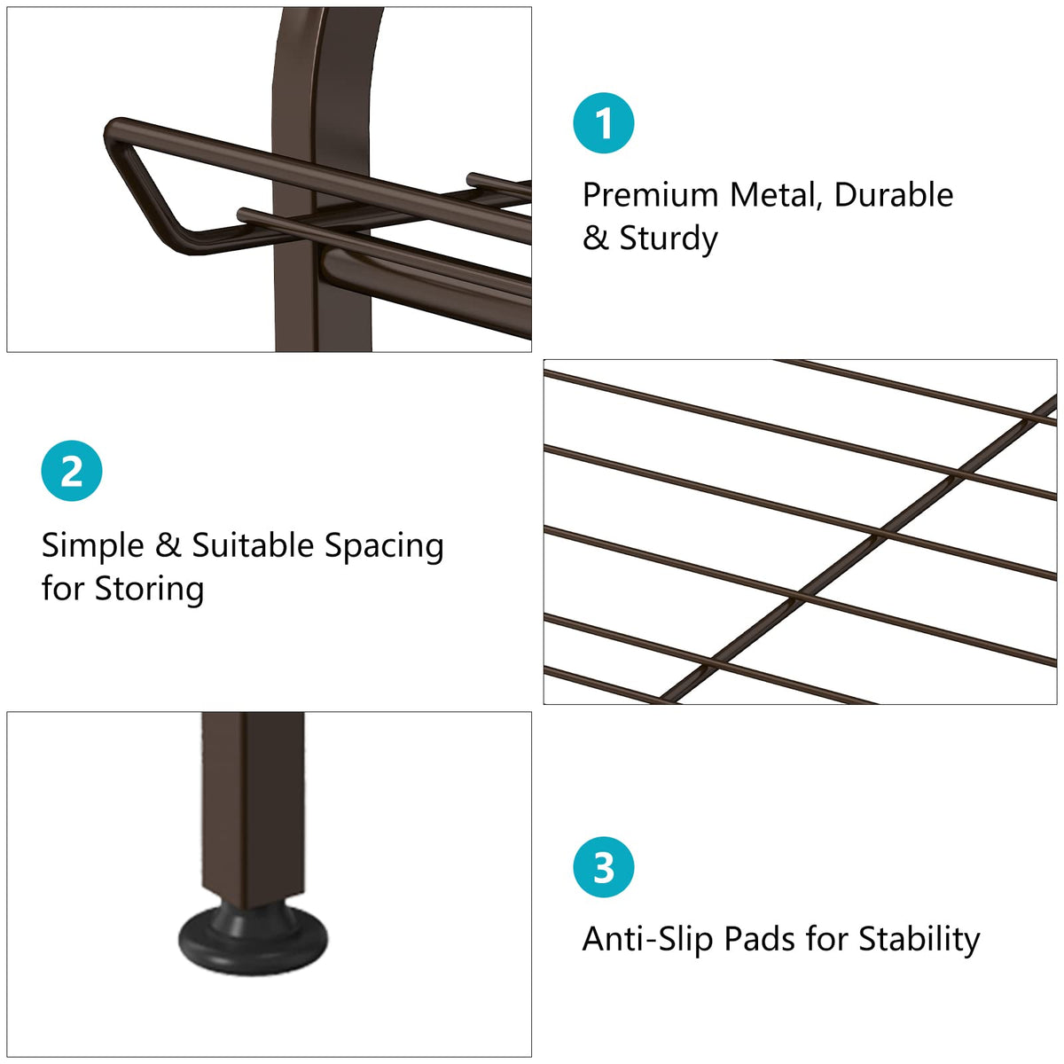 smusei durable metal construction resists rust for long-lasting storage.