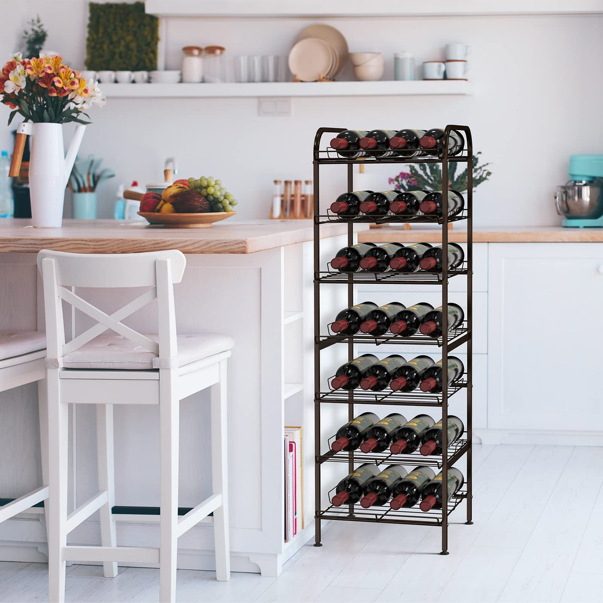 smusei easy-assembly kitchen rack installs in minutes with included hardware.
