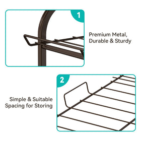 Smusei multi-functional rack, top view, ideal for cans and bottles in pantry