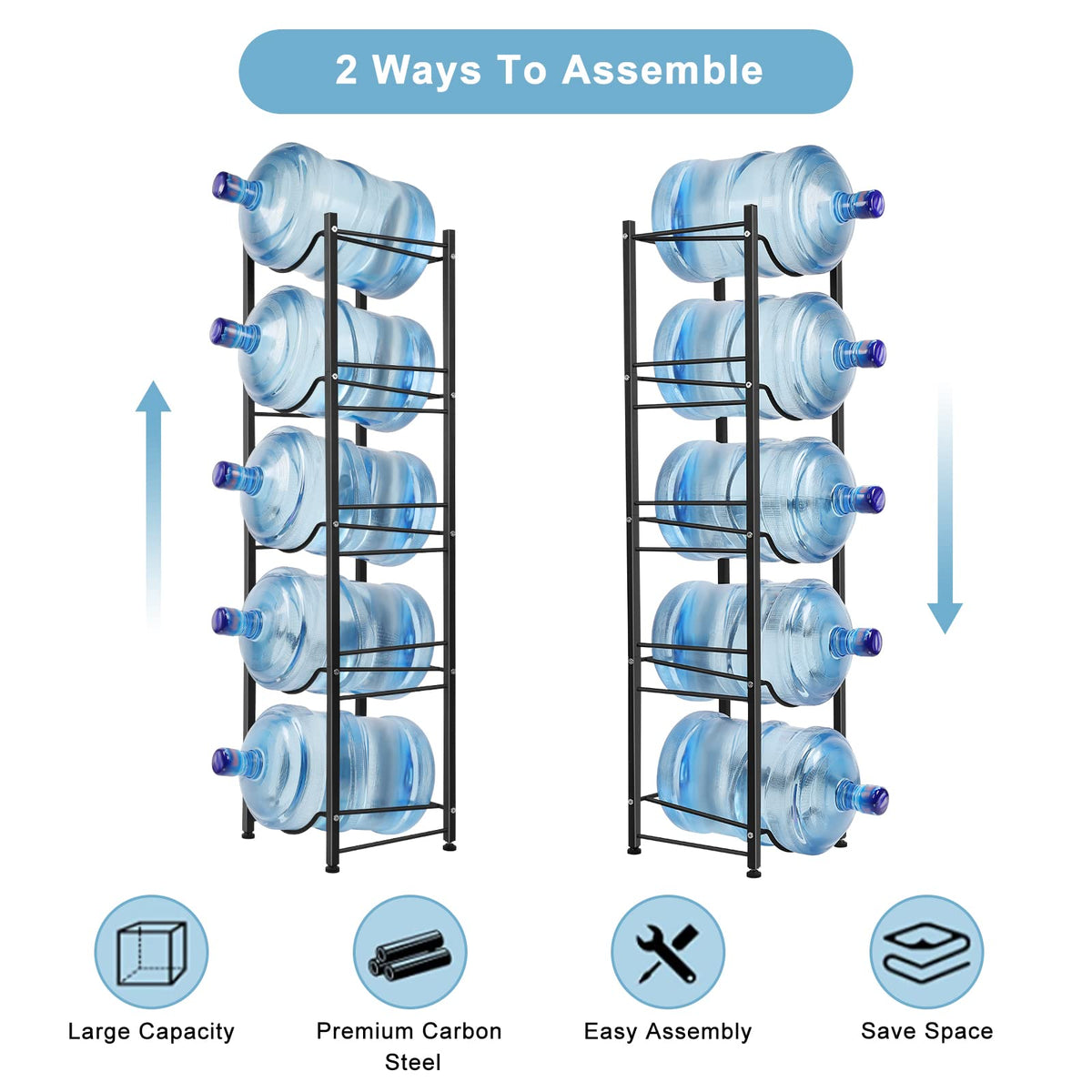 Smusei space-saving vertical storage design keeps bottles tidy in any room