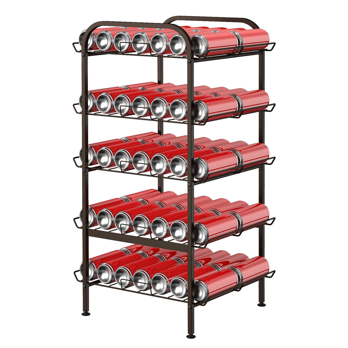 Smusei vertical storage rack, side angle, practical for beverages and canned goods