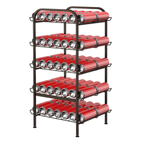 Smusei vertical storage rack, side angle, practical for beverages and canned goods