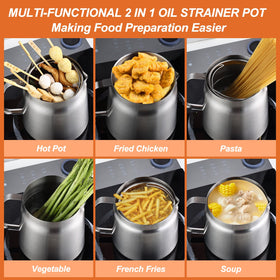 Smwmwon stove-top fryer in camping kitchen ready for quick meals.