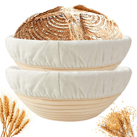 SnailDigit Banneton 9inch round basket assists even rise and precise shaping.