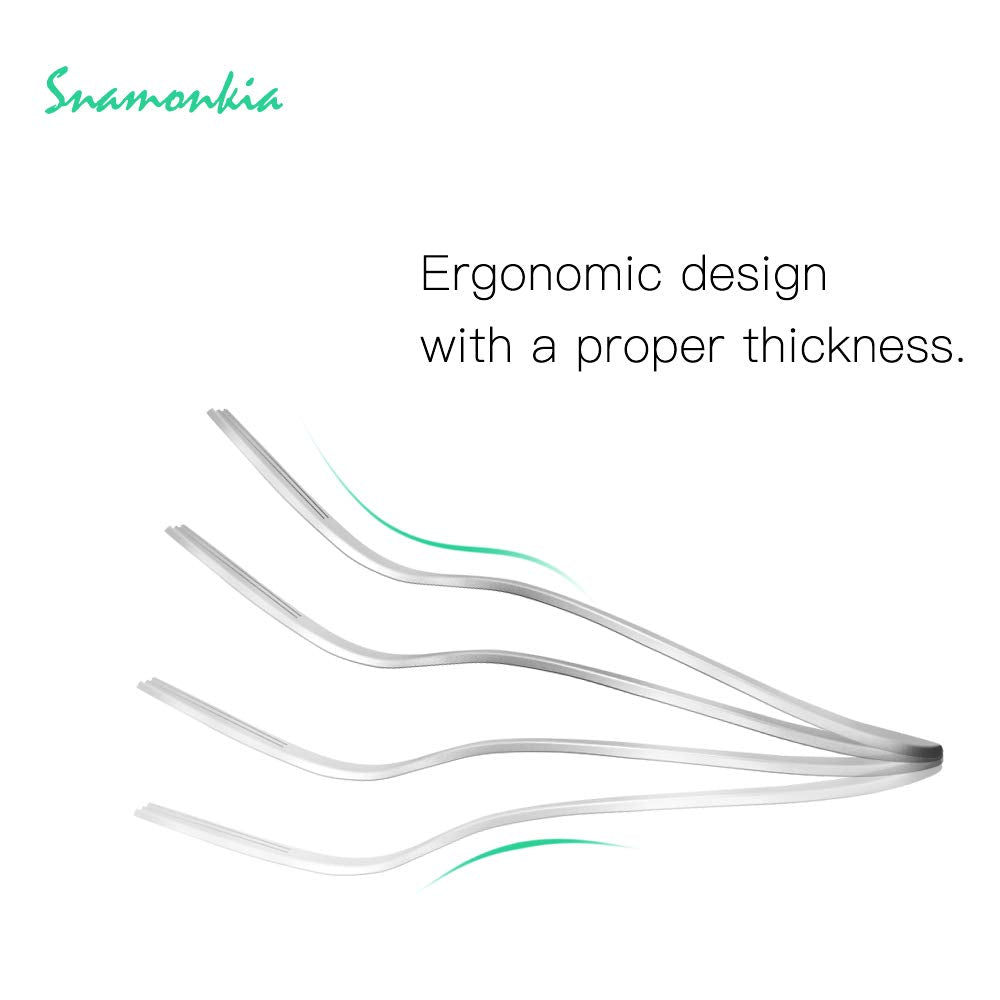 Snamonkia 18-0 stainless steel forks are durable and nickel-free for daily use.