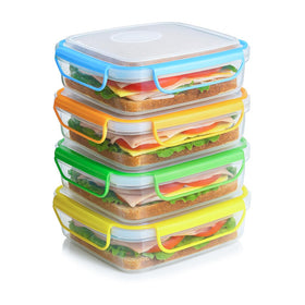 Snap Fresh fun-size lunch containers with bright lids for easy lunch packing