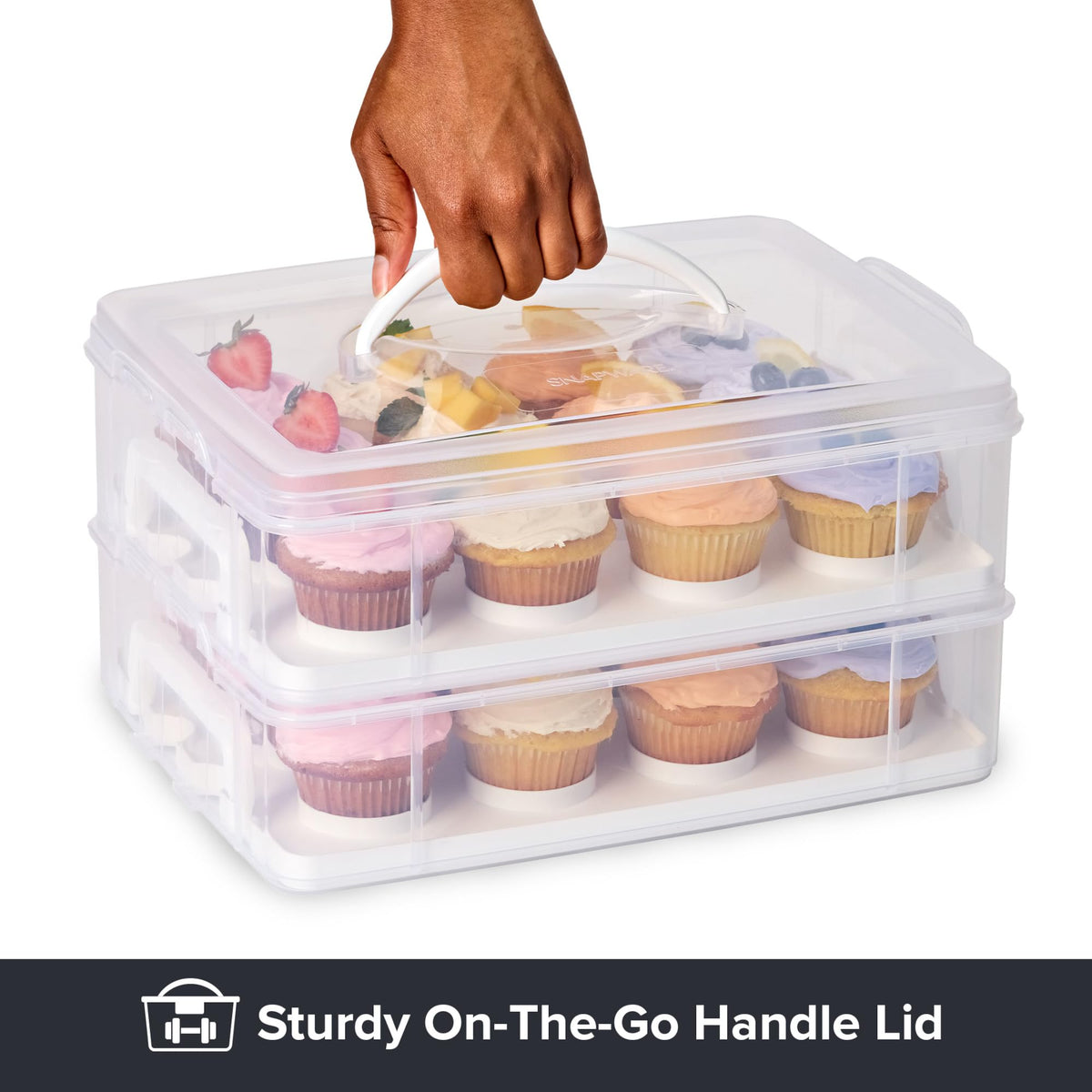 Snapware 12-well inserts keeping muffins organized and separated