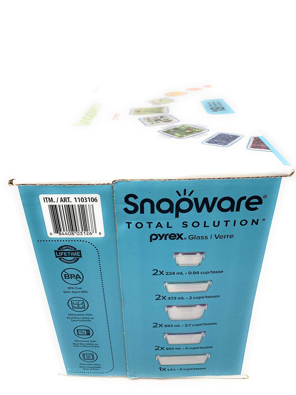 Glass storage containers, microwave-safe and refrigerator-safe for versatile use.