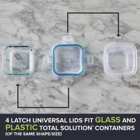 Snapware Total Solution 5.5-cup square container with locking lid for space-saving storage