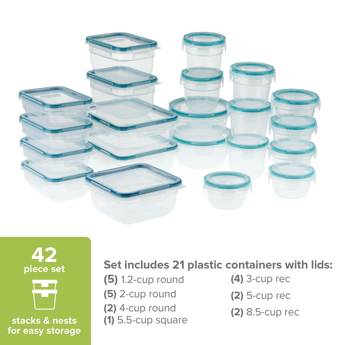 Snapware Total Solution 5-cup rectangular container keeps leftovers organized for quick lunches