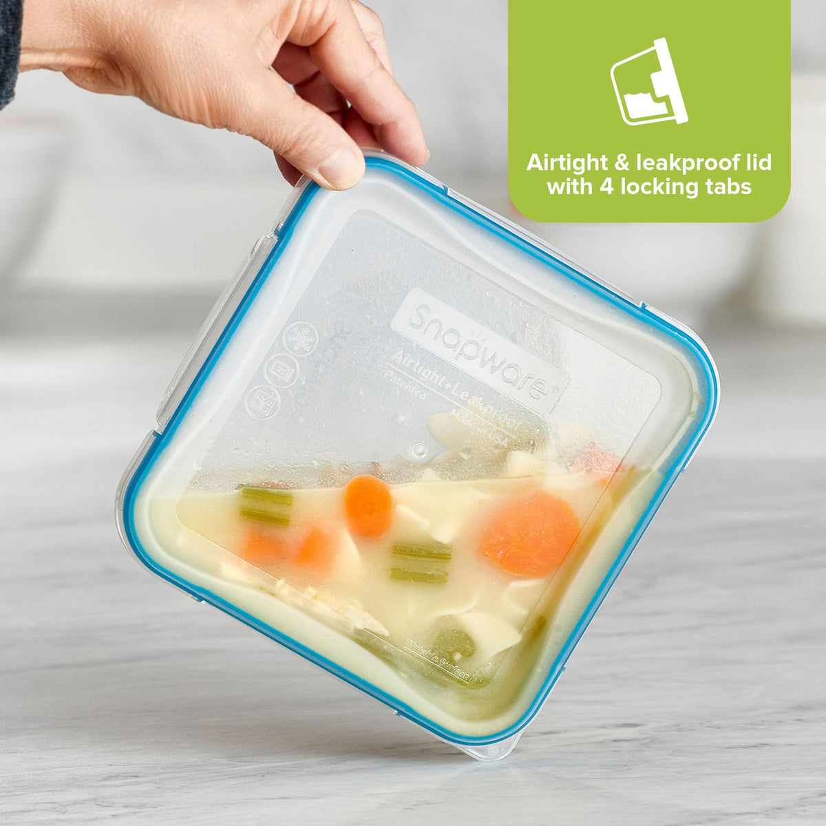 Snapware Total Solution 8.5-cup rectangular container suited for bulk meal prep
