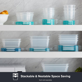 Snapware lid with four locking tabs ensures secure, leak-proof sealing
