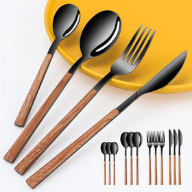 SNBNX stainless steel flatware set for 4 ready for family meals
