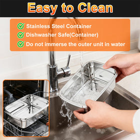 SNIFITAR stainless steel container and lid ensuring durable safe heating