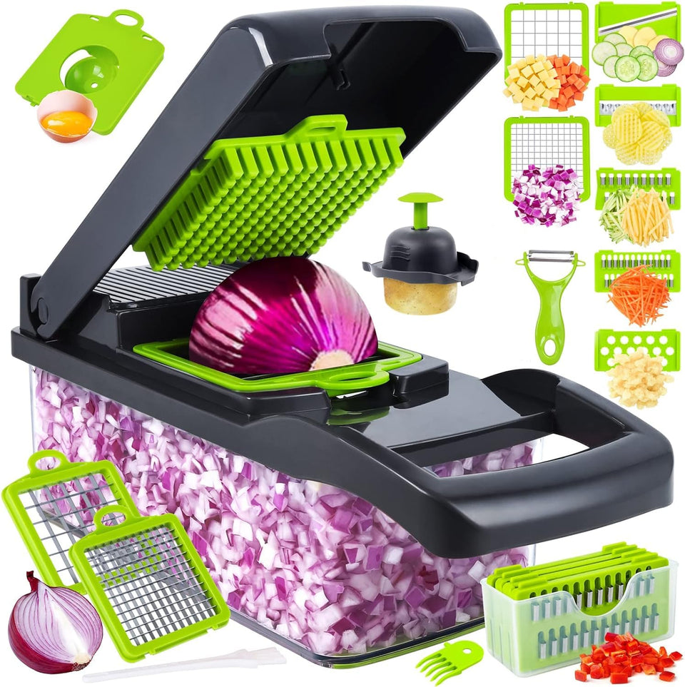 SNIFITAR vegetable chopper with 8 blades for quick prep.
