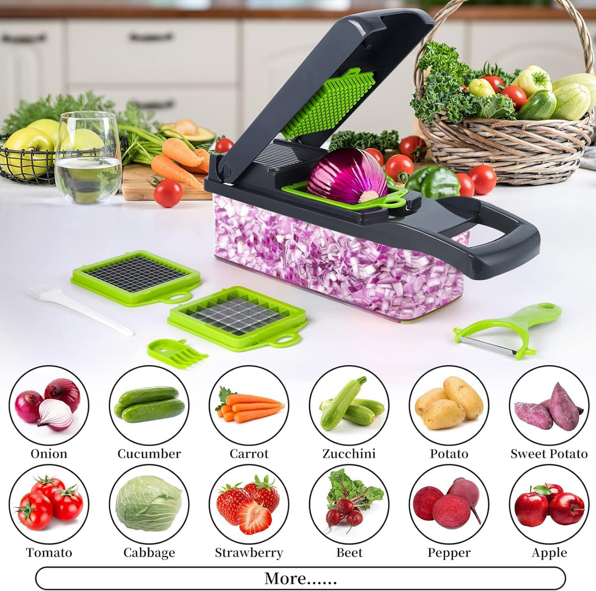 SNIFITAR chopper with egg white separator, convenient for separating yolk and whites.