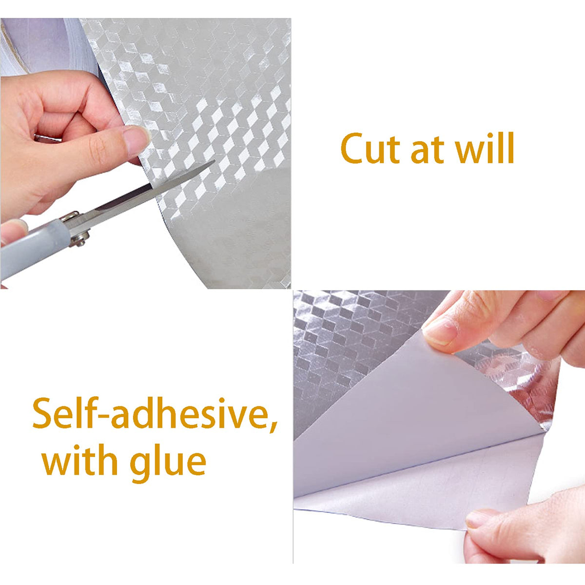 Snkxu silver cabinet liner aluminum foil adds durable, waterproof protection.