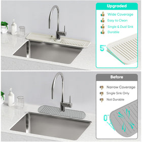 Snoquir cuttable hole design allows faucet fit without leaks.