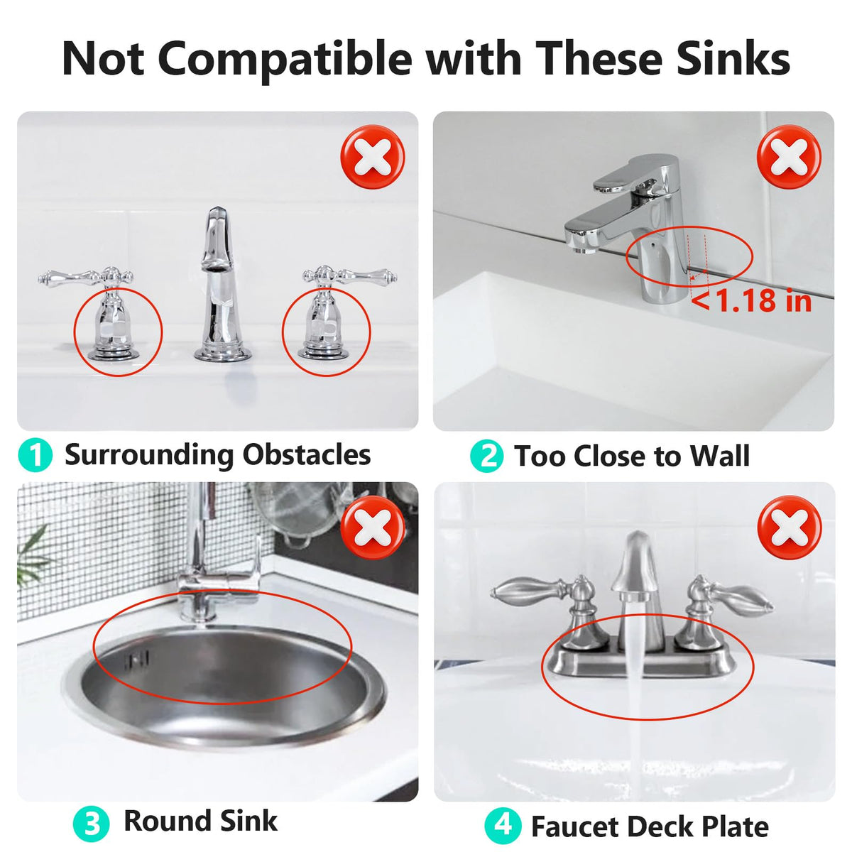Snoquir silicone sink splash guard soft and durable for utensils.