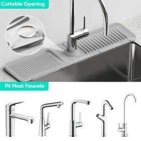 Snoquir water catcher under sink reduces countertop moisture.