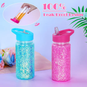Snoverre snowglobe tumbler shows a pre-drilled hole for customizable glitter magic at home.