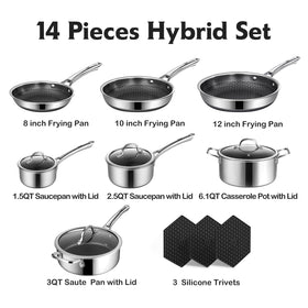 SNOWCLAD 1.5-quart saucepan with lid for precise simmering and versatile use.