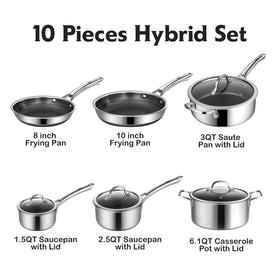 Snowclad 8-inch frying pan with lid for quick searing.