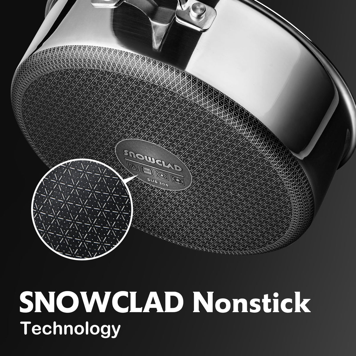 SnowClad pan with lid attached for versatile braising and simmering