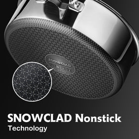 SnowClad pan with lid attached for versatile braising and simmering