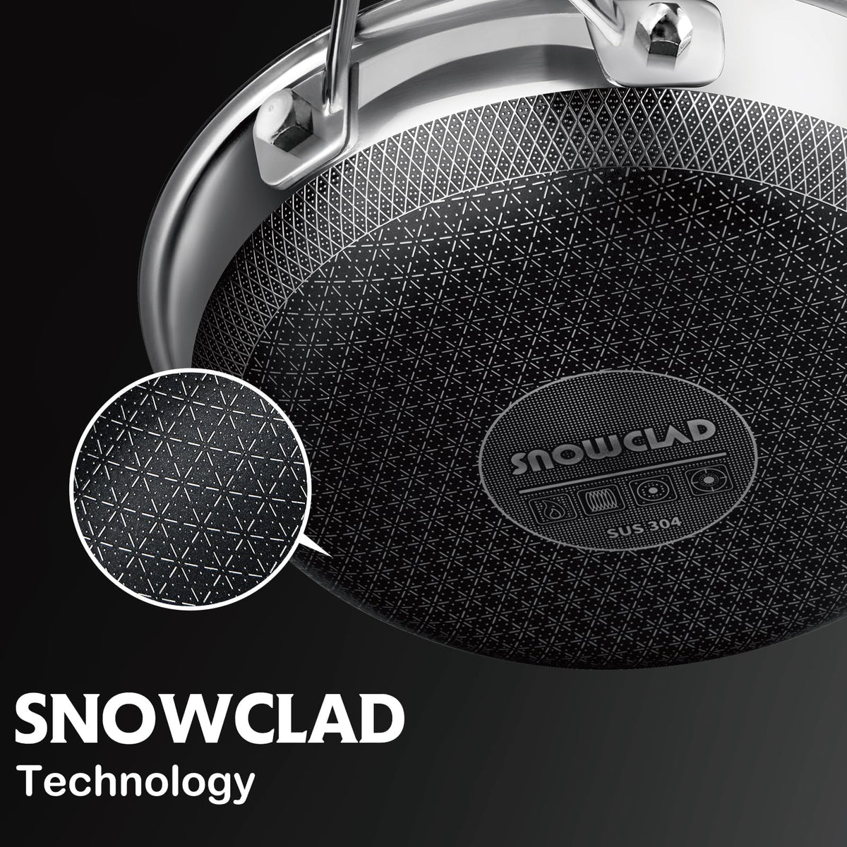 SNOWCLAD oven-safe design supports recipes up to 500°F for finishing dishes.