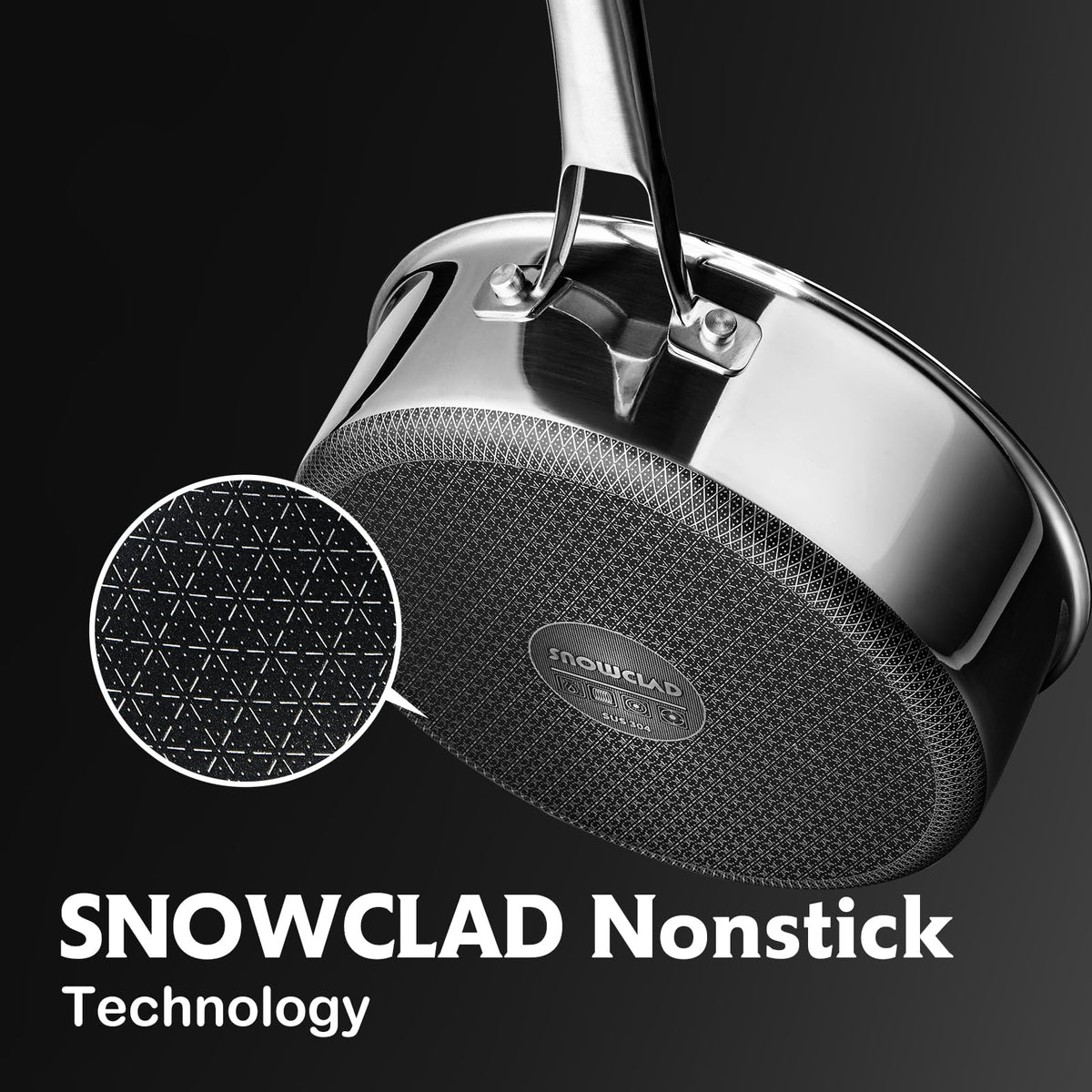 Snowclad universal stovetop compatibility supports gas, electric and more