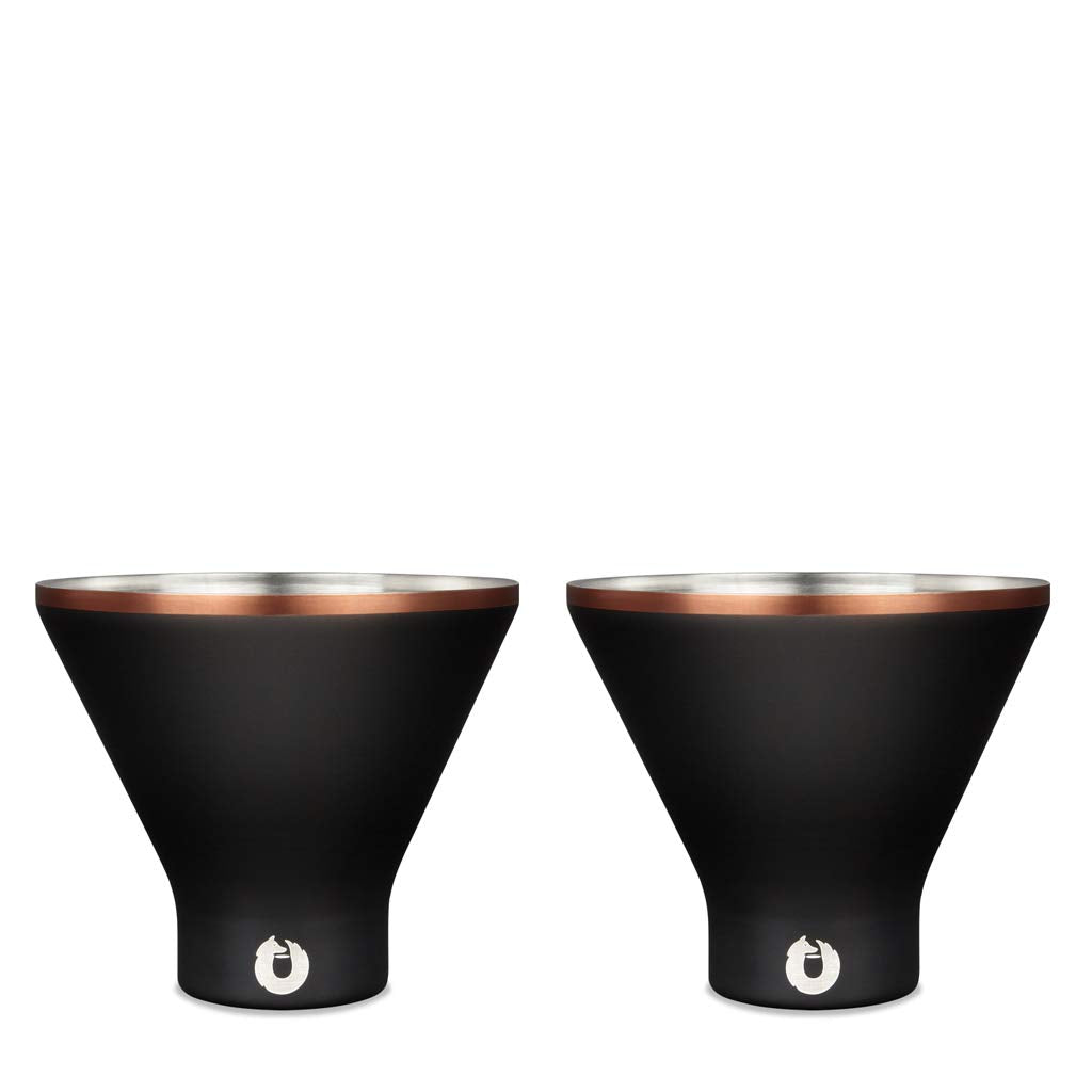 Snowfox premium martini glass keeps cocktails icy for longer.