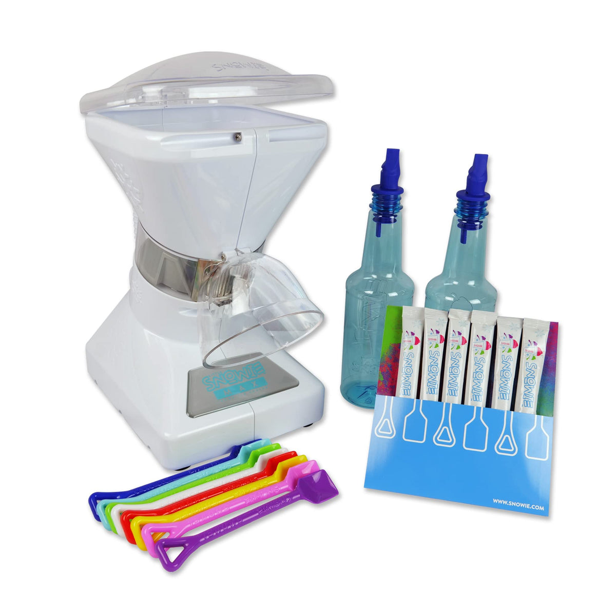 SNOWIE Little Snowie Max front view, compact shaved ice machine for home entertaining.