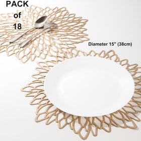 Snowkingdom eighteen pack placemats on a dining table for gatherings