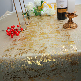Snowkingdom cuttable gold table runner lets you tailor length for DIY decor.