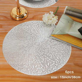 Snowkingdom silver placemats elevate parties, weddings, and festive dinners.