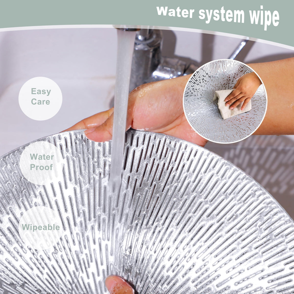 Snowkingdom easy-clean placemats wipe clean after meals for convenience.