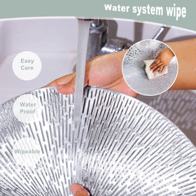 Snowkingdom easy-clean placemats wipe clean after meals for convenience.