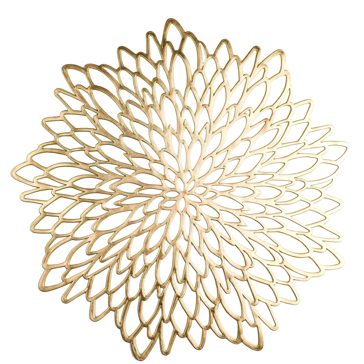 Snowkingdom gold metallic leaf placemats adding festive centerpiece and protection