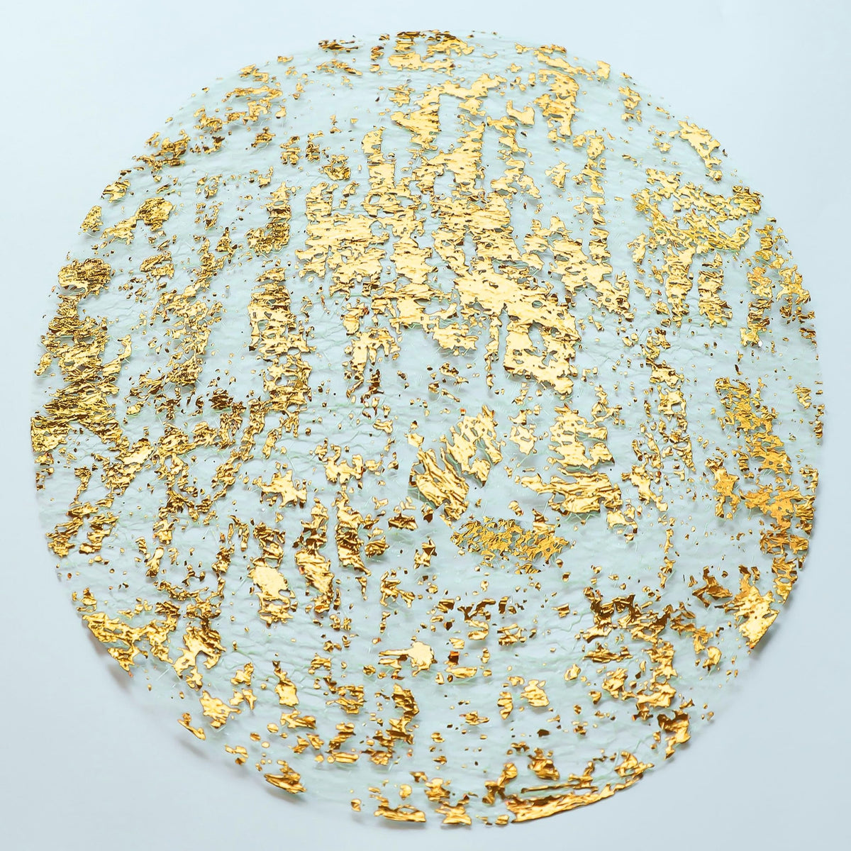 Snowkingdom gold placemats round 13inch mesh detail for an elegant party setup