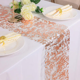 Snowkingdom rose gold runner ideal for weddings and celebrations