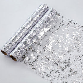 Snowkingdom silver table runner drapes elegantly for celebrations